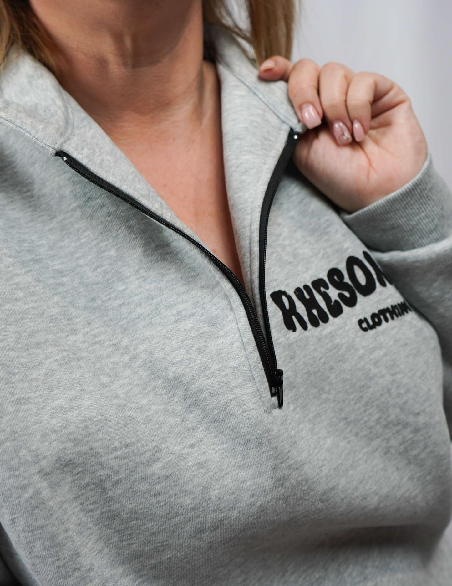 Grey Quarter Zip
