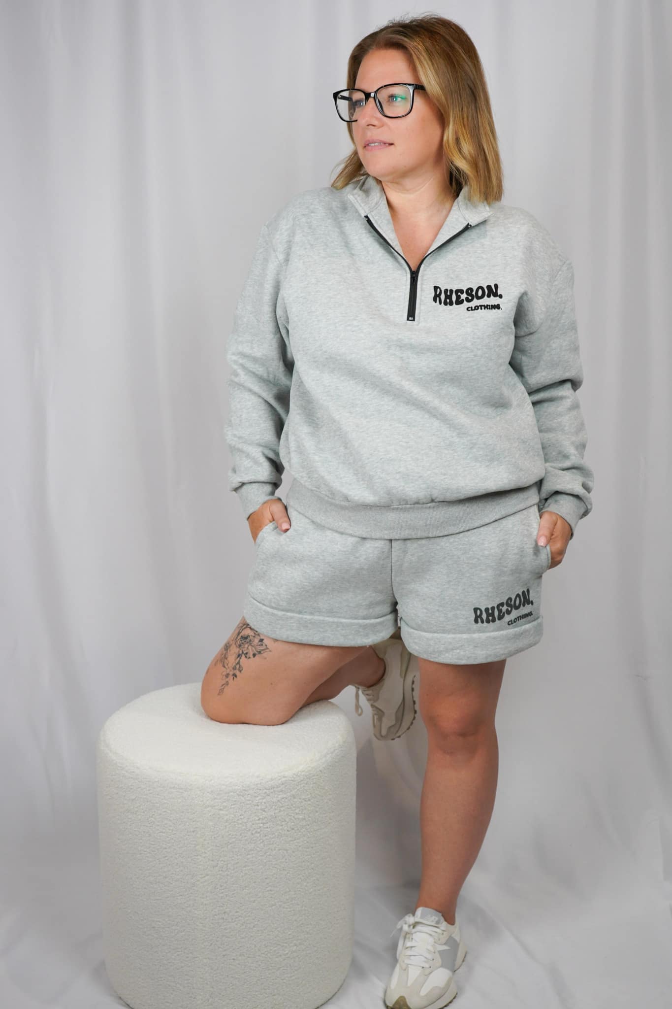 Grey Track Shorts