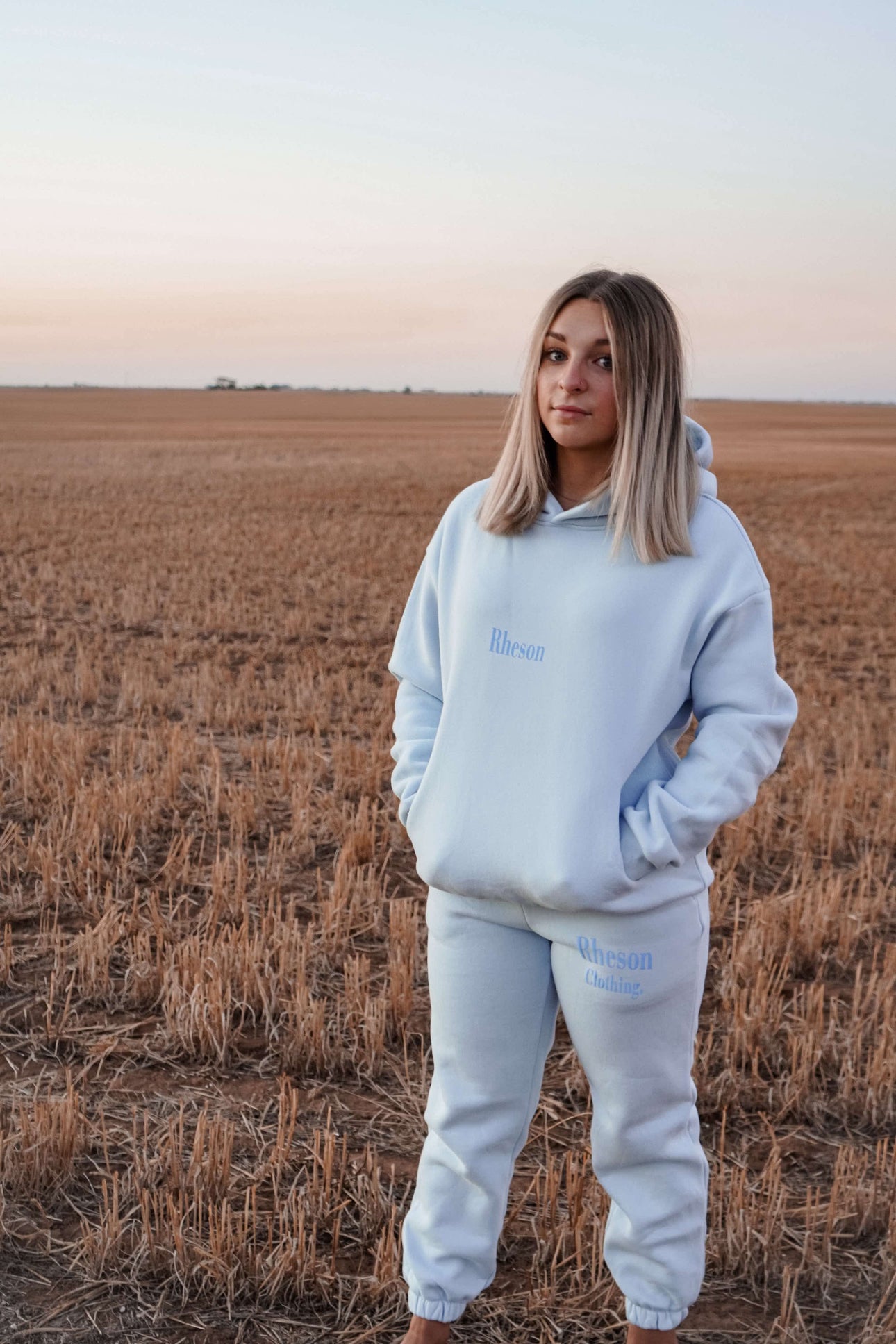 Sky Blue Track Pants